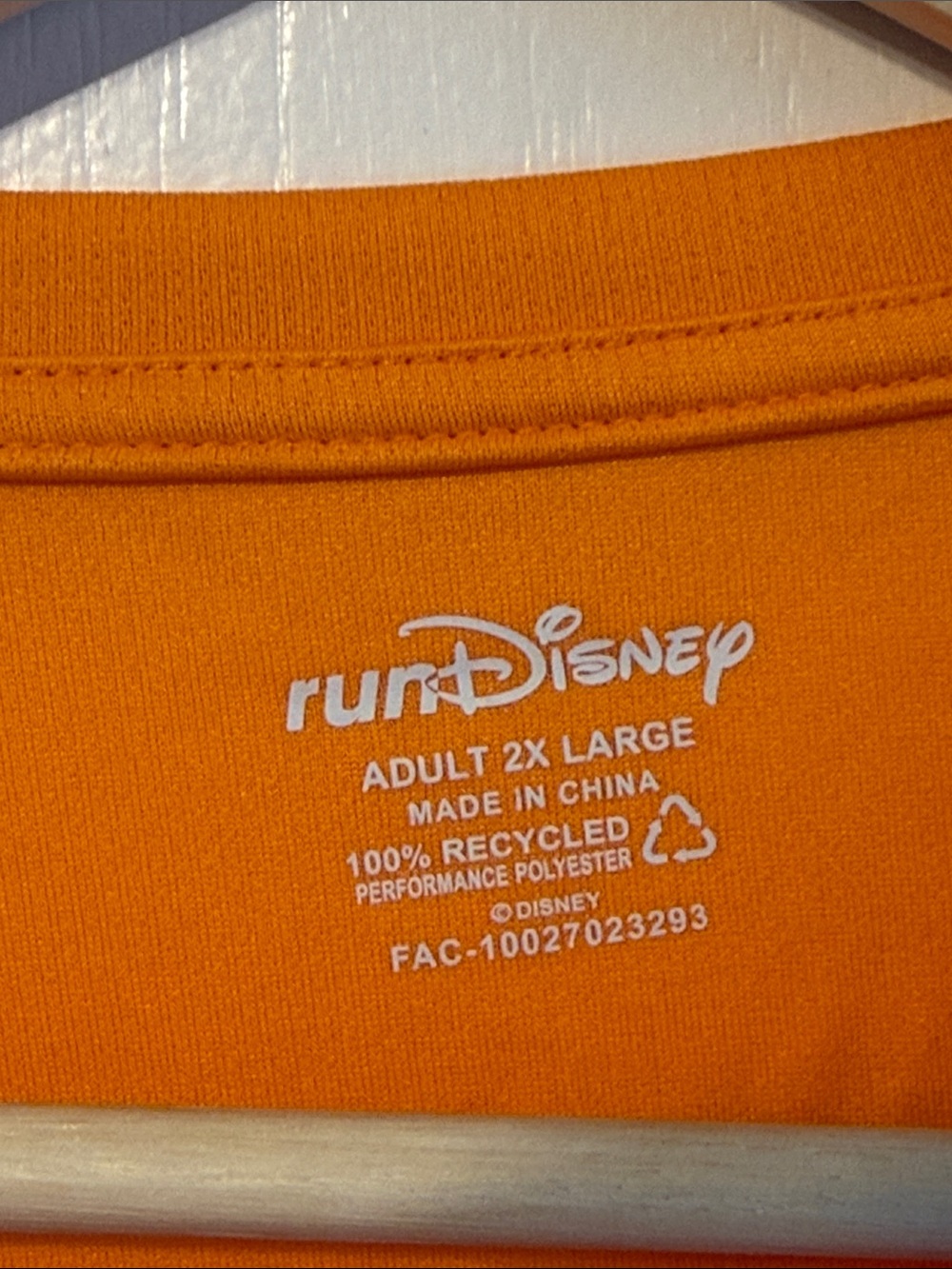 Disney Orange Long Sleeve 10K Chip 'n' Dale Race Shirt - Picture 2 of 3